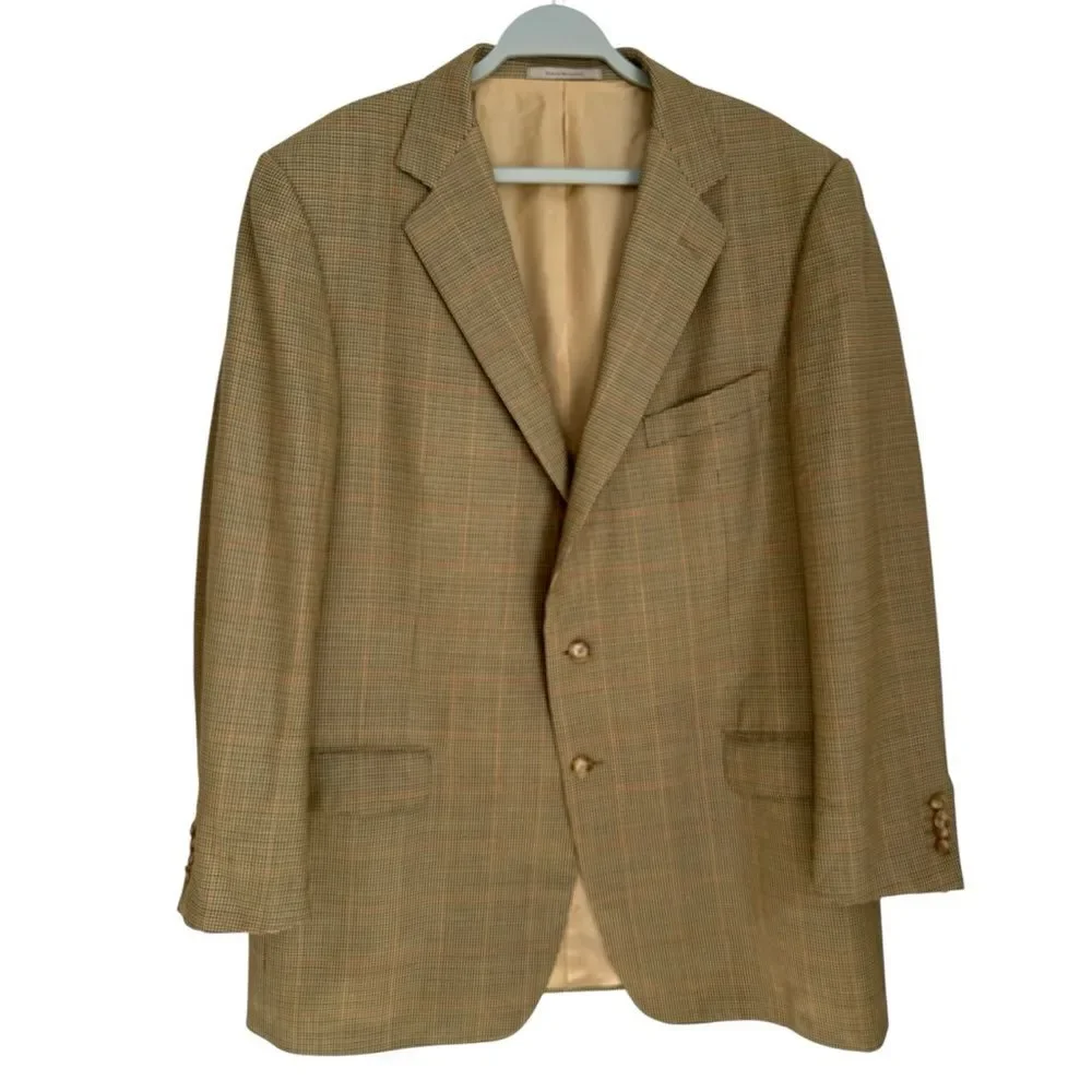 VTG Ermenegildo Zegna Su Misura Wool Sport Coat Blazer Made in Switzerland 42R